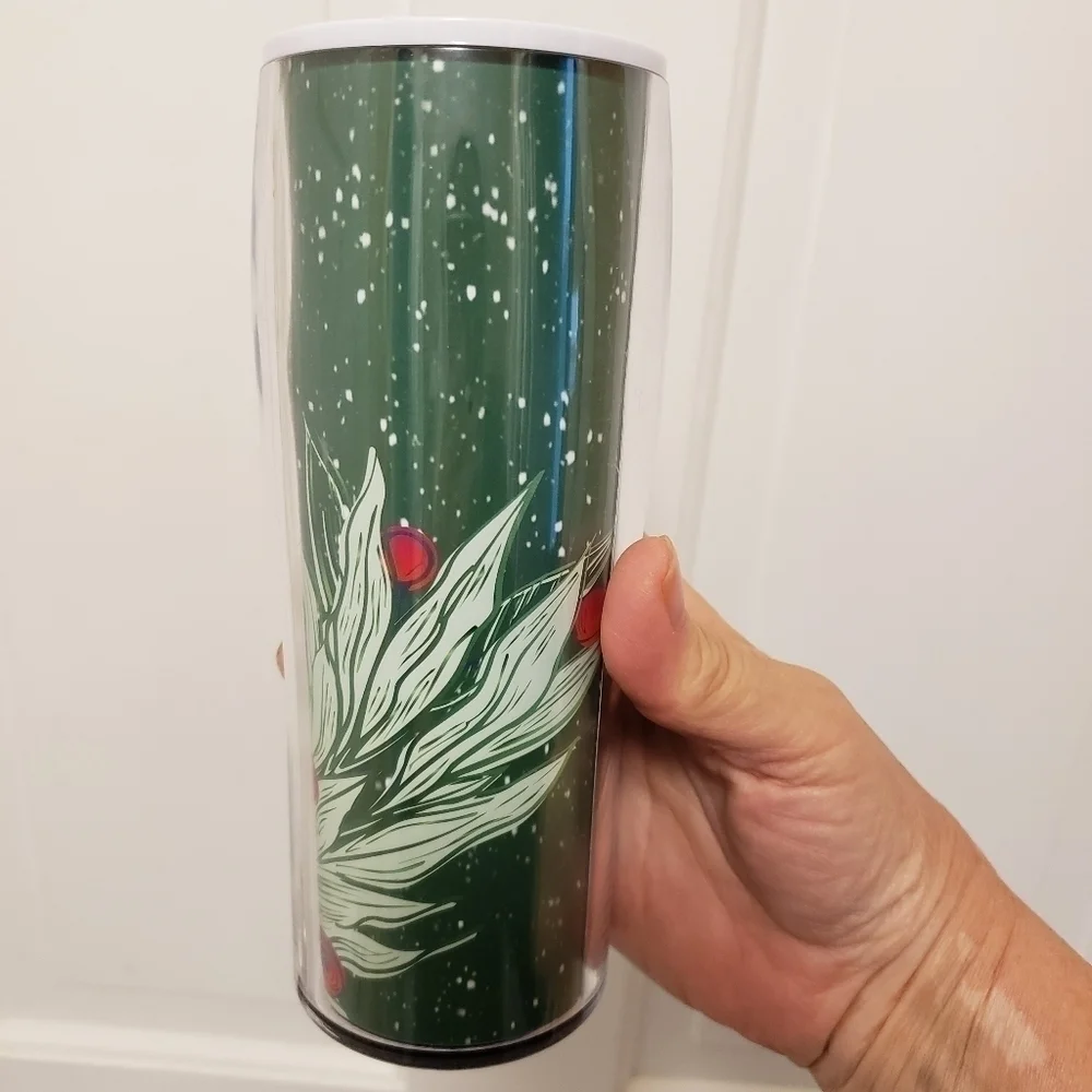 Starbucks 2020 Mistletoe Green Holiday Travel Mug with lid